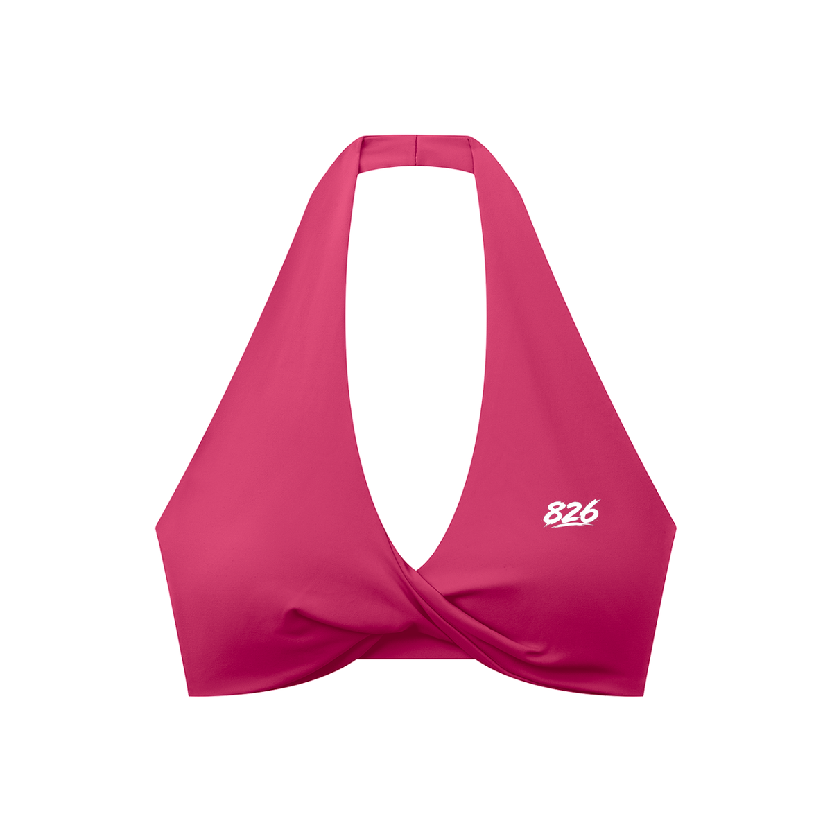 Women's Pleated Halter Sports Bra