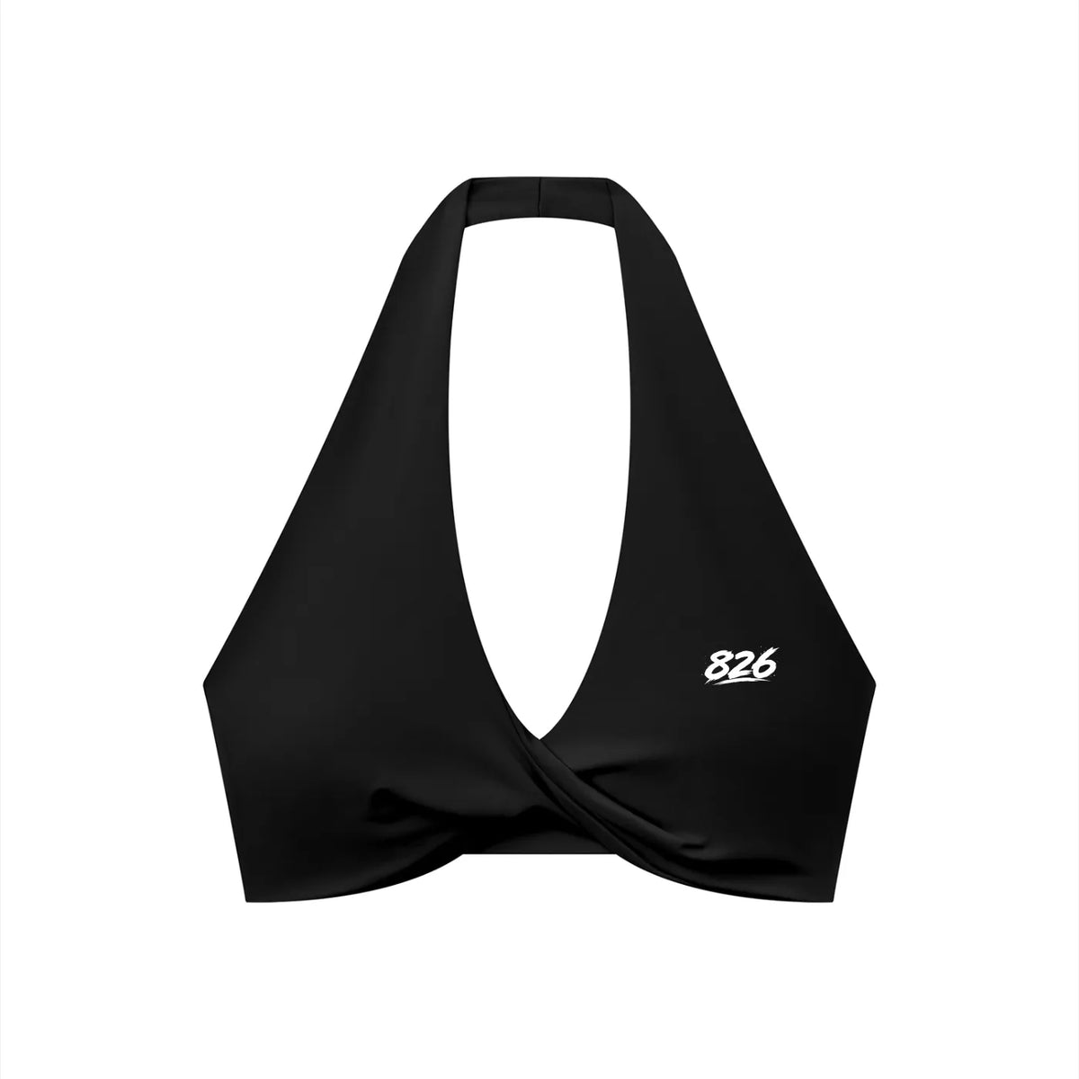 Women's Pleated Halter Sports Bra